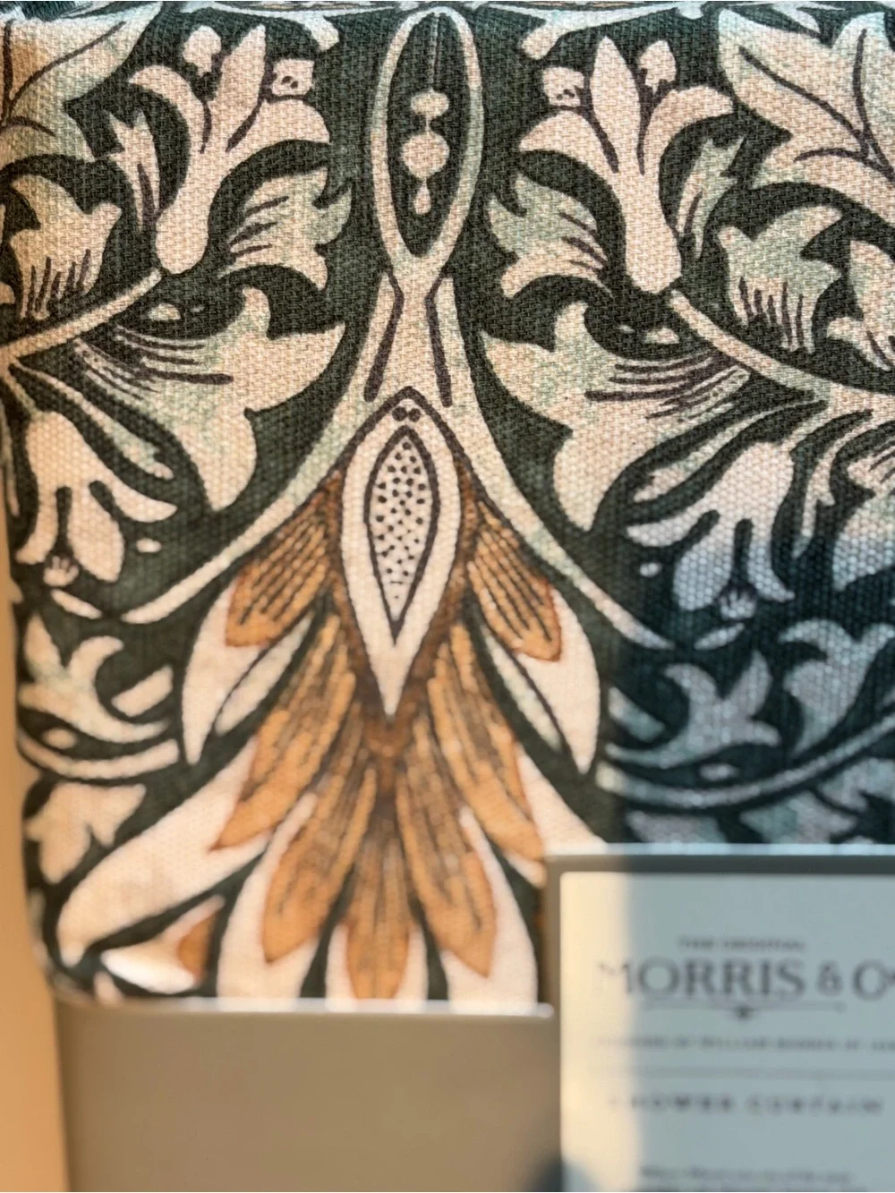 Morris & Co. NWT Classic Morris & Co Floral Shower Curtain Cream & Blue 72